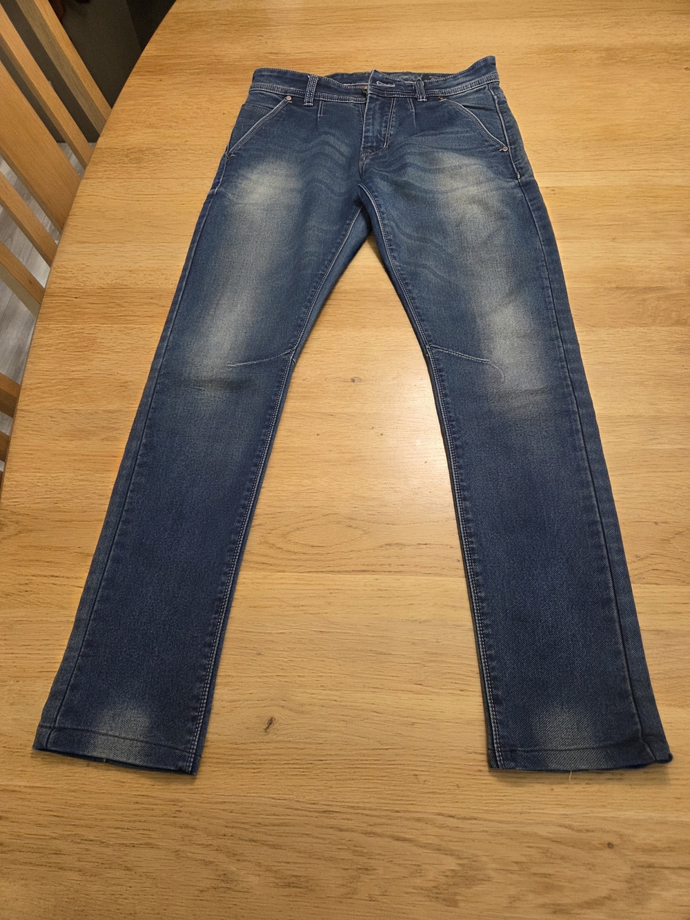 Diesel Women's Straight Jeans in Faded Blue Denim